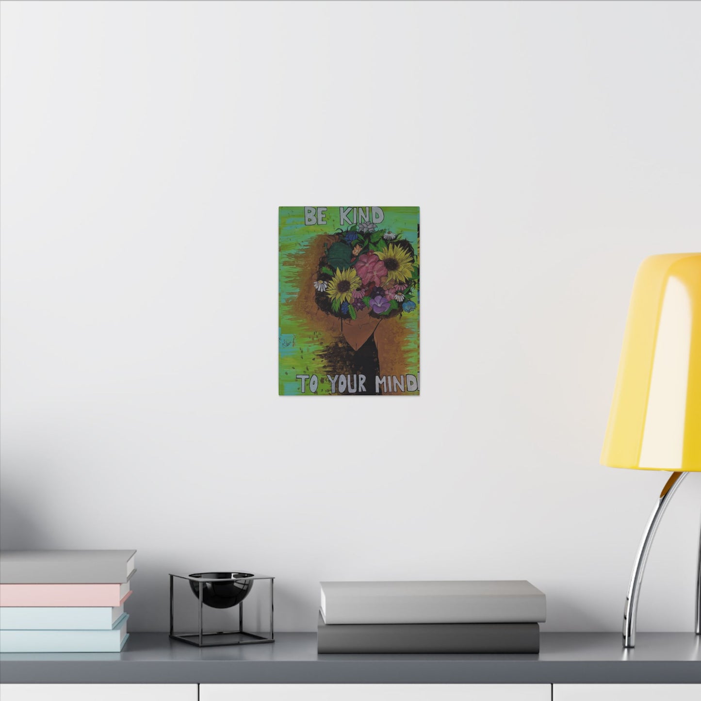 Be Kind to Your Mind Canvas Print, Positive Decor, Mental Health Gift, Home Office Artwork