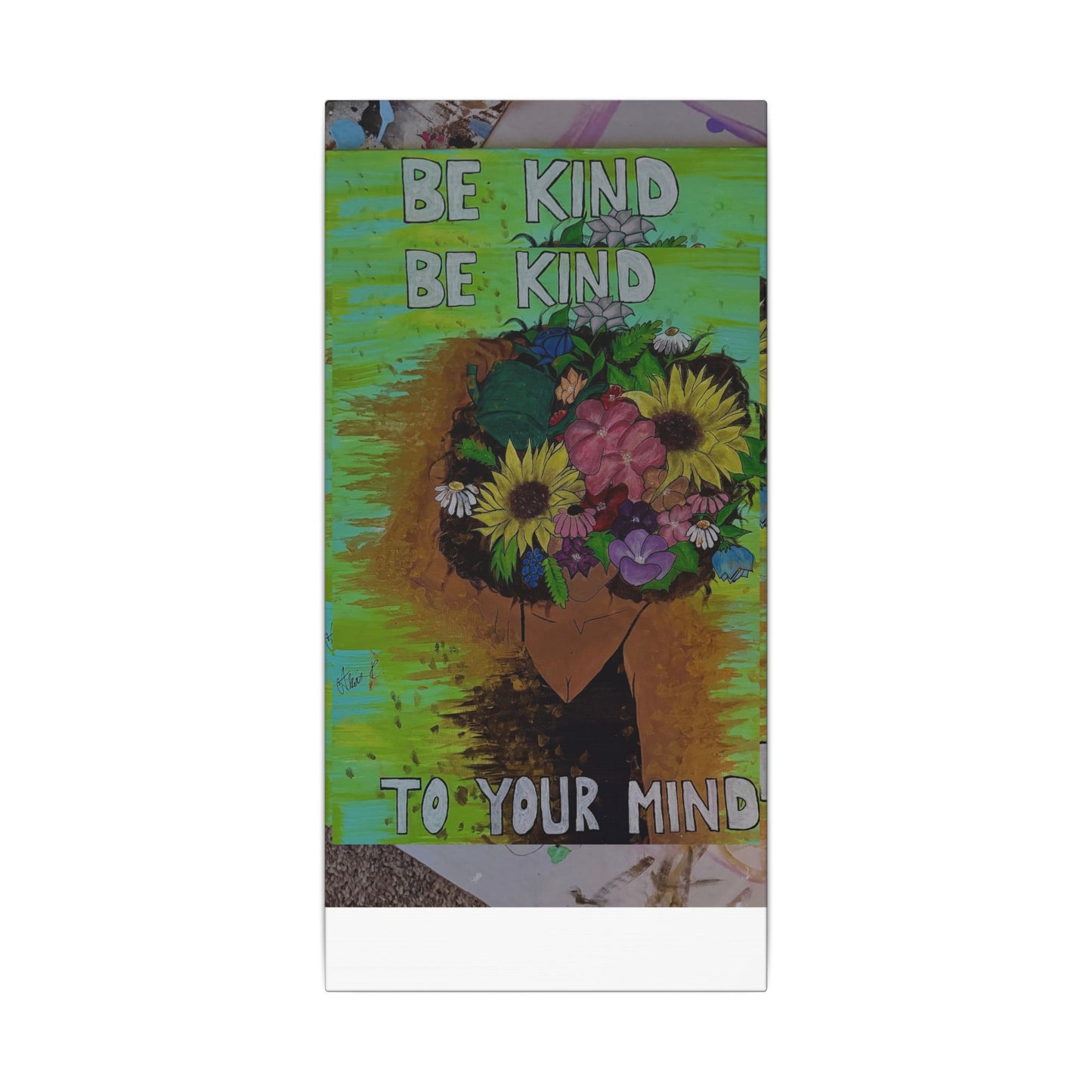 Be Kind to Your Mind Canvas Print, Positive Decor, Mental Health Gift, Home Office Artwork