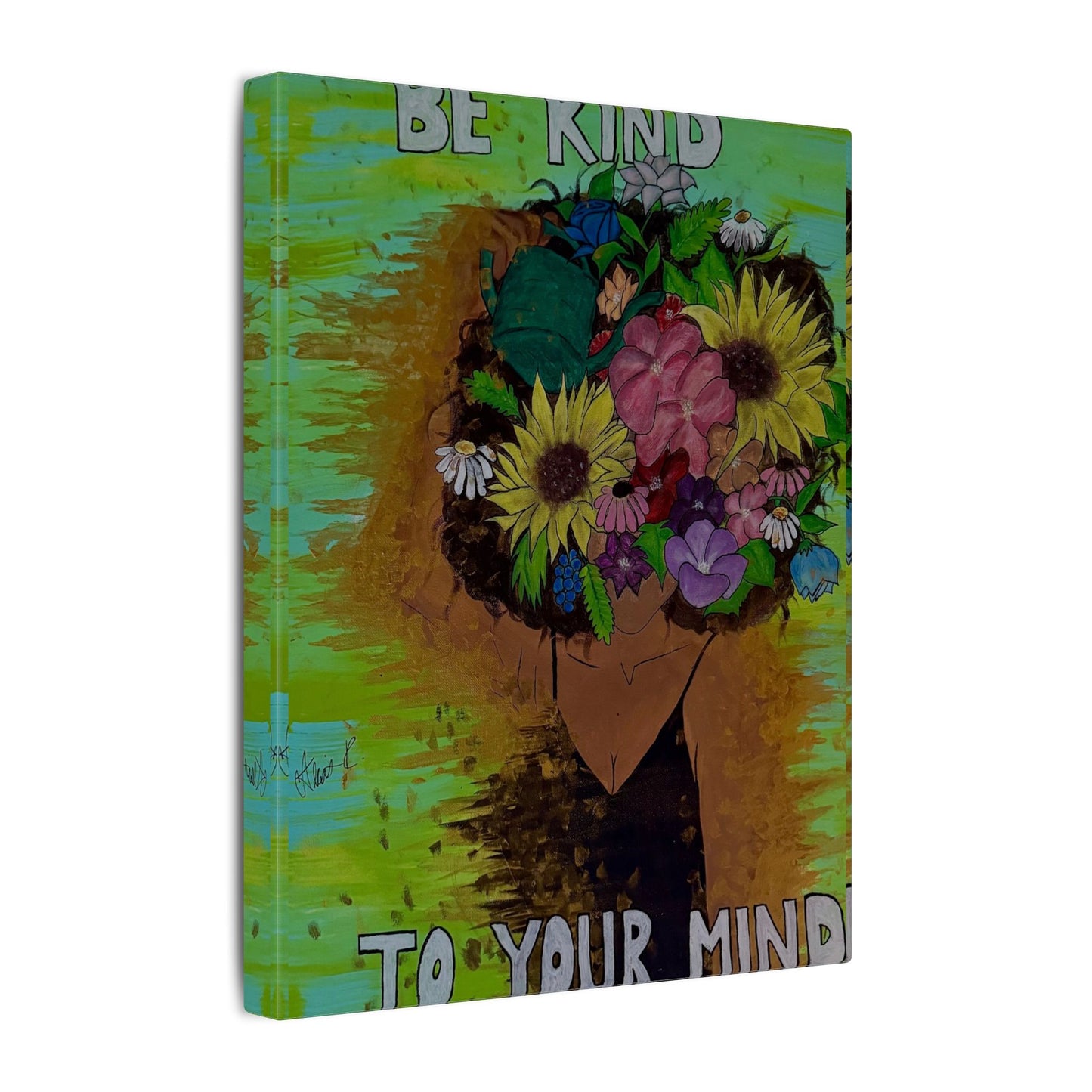 Be Kind to Your Mind Canvas Print, Positive Decor, Mental Health Gift, Home Office Artwork