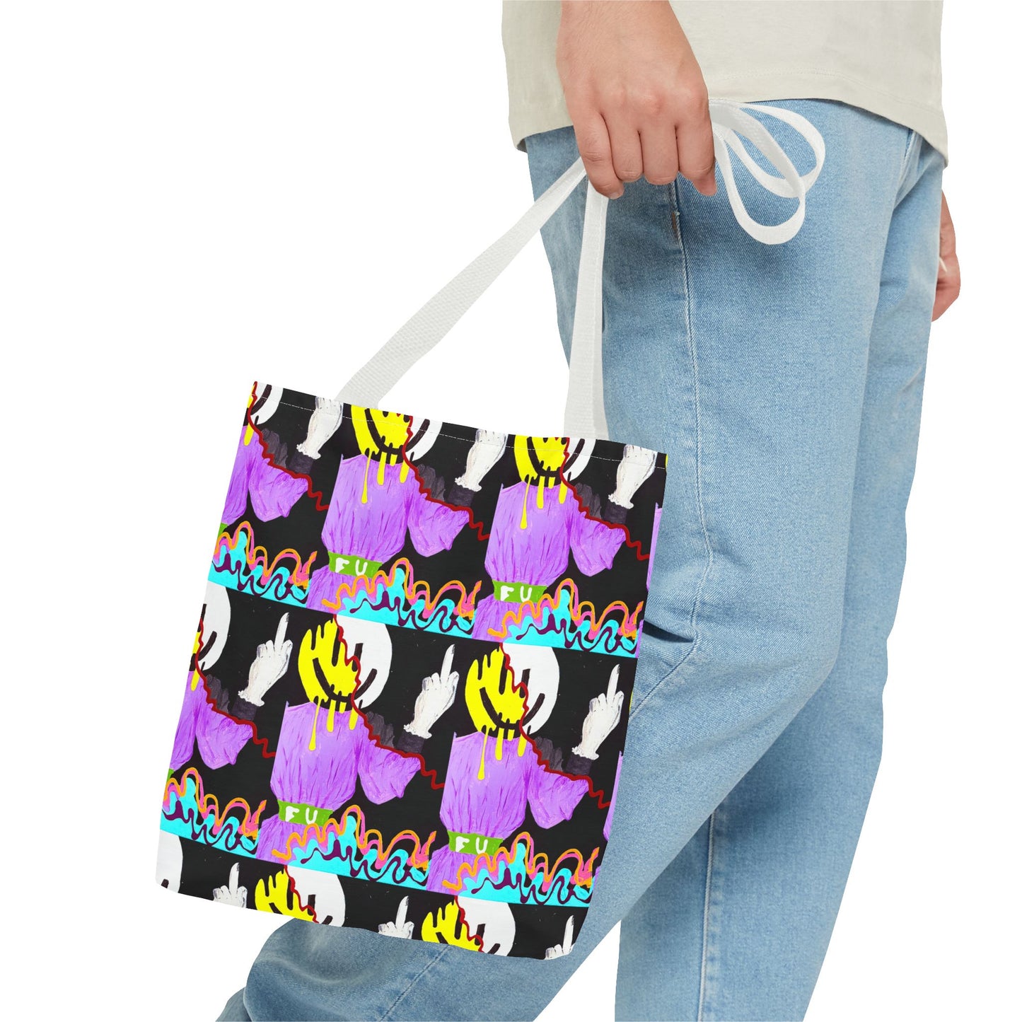 Colorful Abstract Tote Bag, Art-Inspired Carryall, Hipster Grocery Tote, Trendy Shopping Bag, Unique Gift for Art Lovers