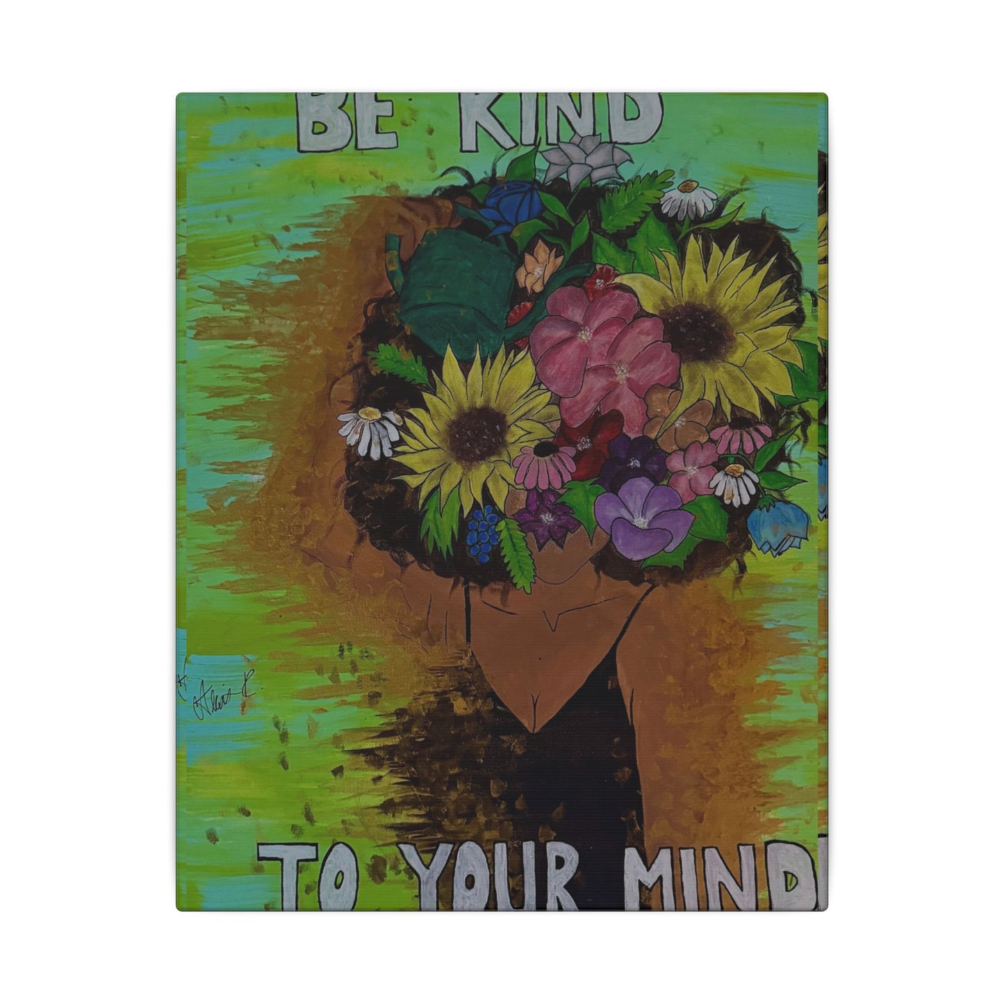 Be Kind to Your Mind Canvas Print, Positive Decor, Mental Health Gift, Home Office Artwork