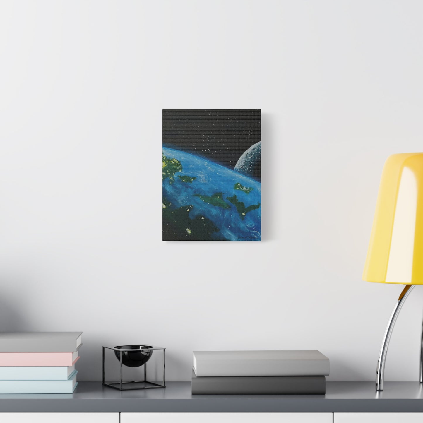 Cosmic Earth Canvas Art – Galaxy Inspired Home Decor