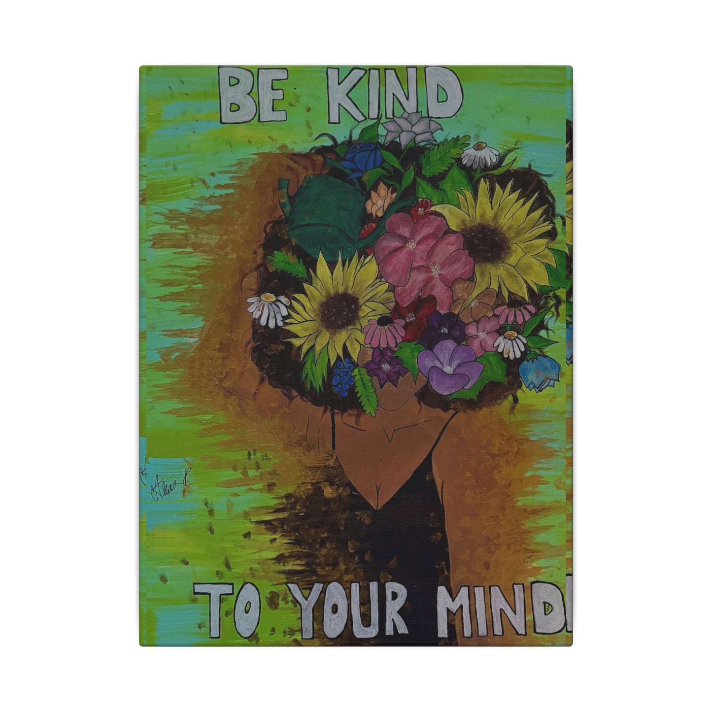 Be Kind to Your Mind Canvas Print, Positive Decor, Mental Health Gift, Home Office Artwork