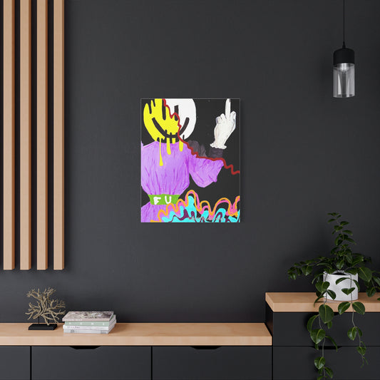 Colorful Art Canvas Print, Quirky Wall Decor, Funky Home Decor, Unique Gift, Modern Art Print