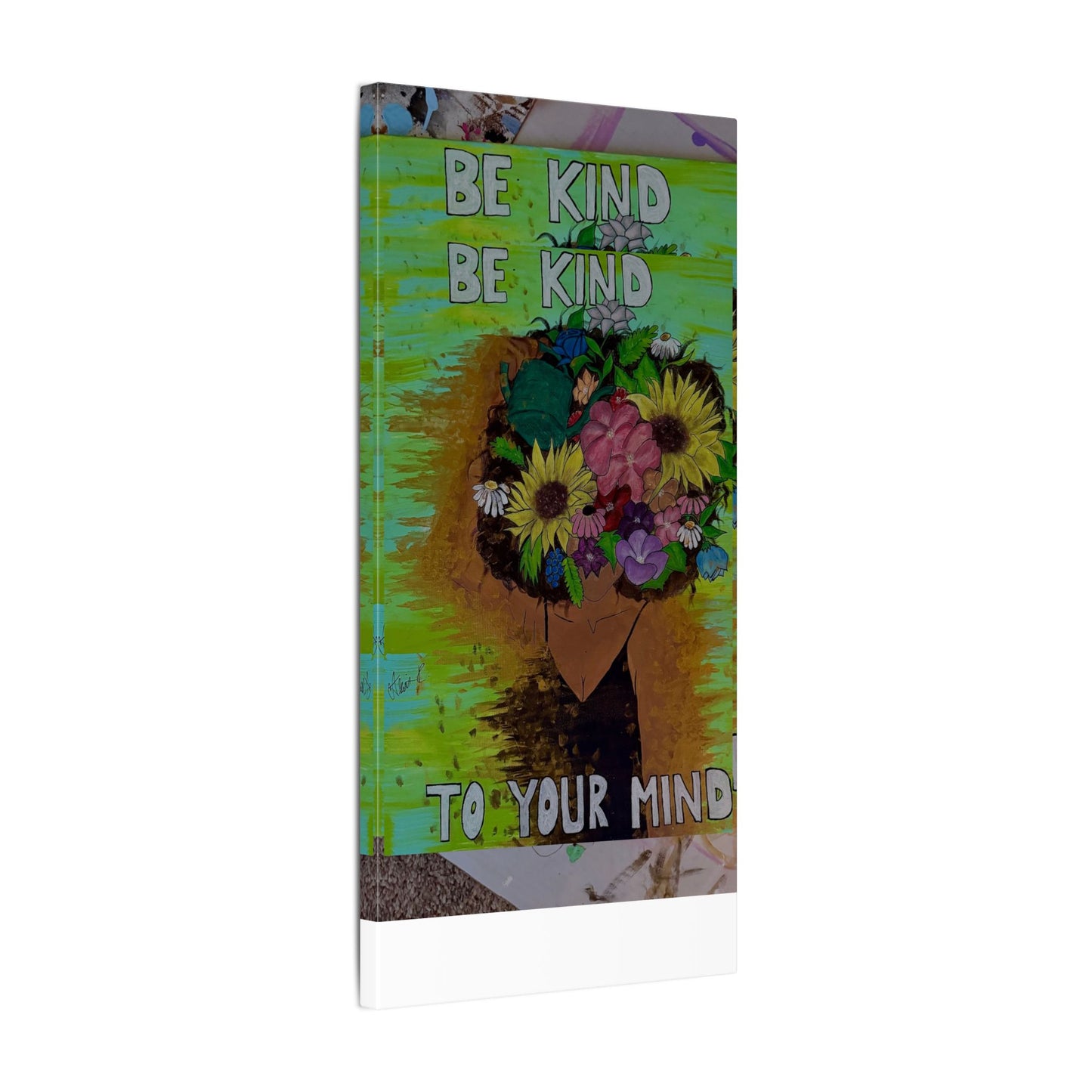 Be Kind to Your Mind Canvas Print, Positive Decor, Mental Health Gift, Home Office Artwork