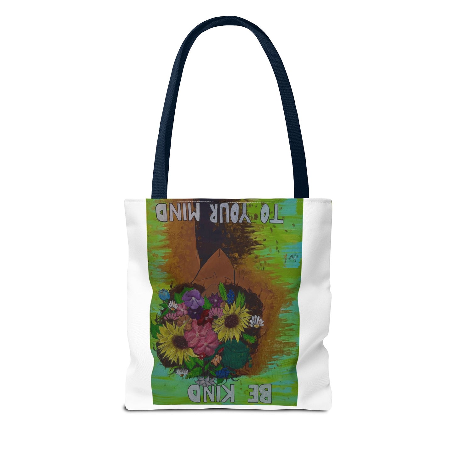 Kindness Floral Tote Bag - Inspirational Gift, Eco-Friendly, Everyday Use, Mindfulness Reminder, Motivational Shopping Bag