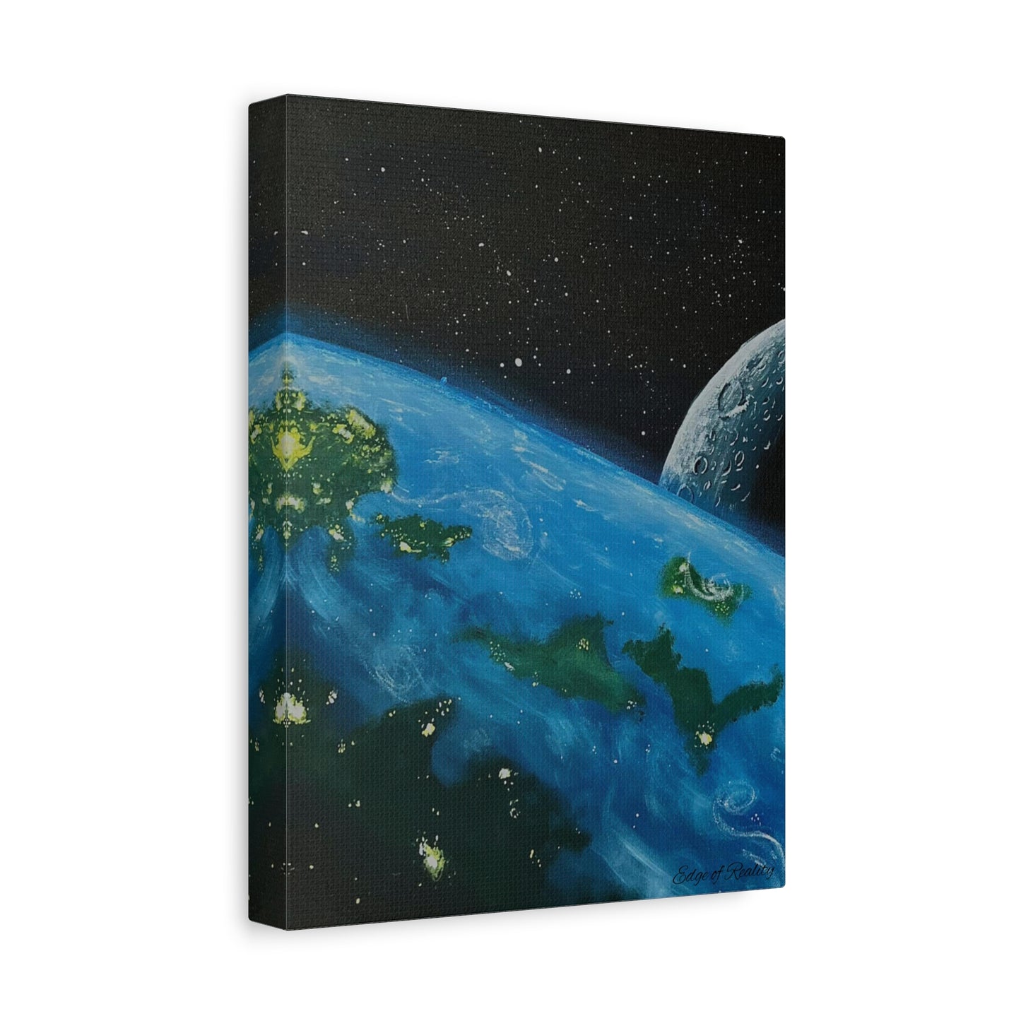 Cosmic Earth Canvas Art – Galaxy Inspired Home Decor