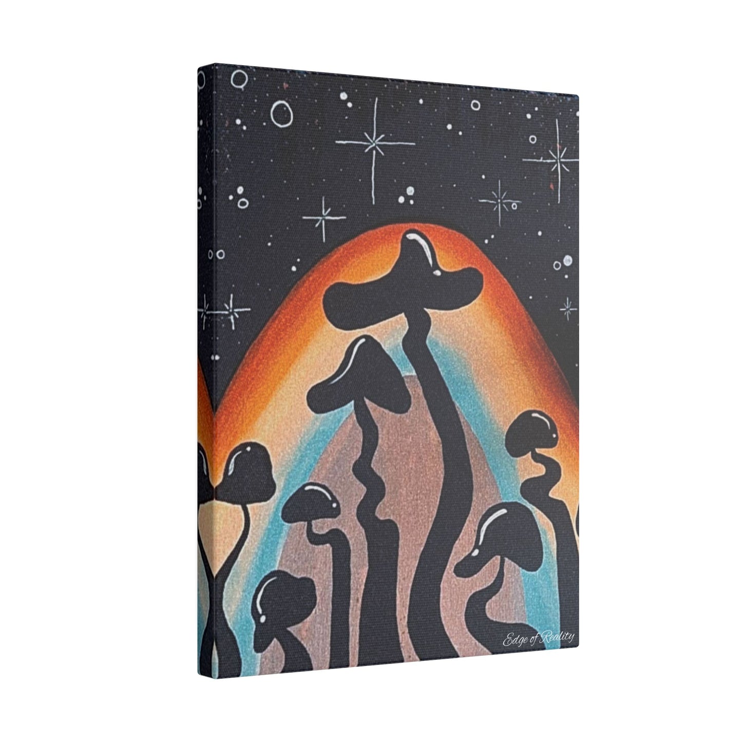 Psychedelic Mushroom Canvas Art - Eye-Catching Stretched Wall Decor