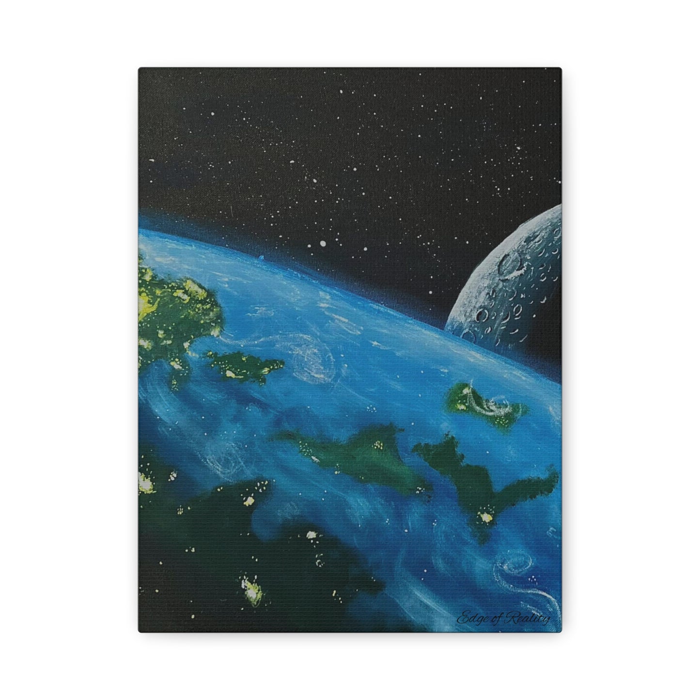 Cosmic Earth Canvas Art – Galaxy Inspired Home Decor