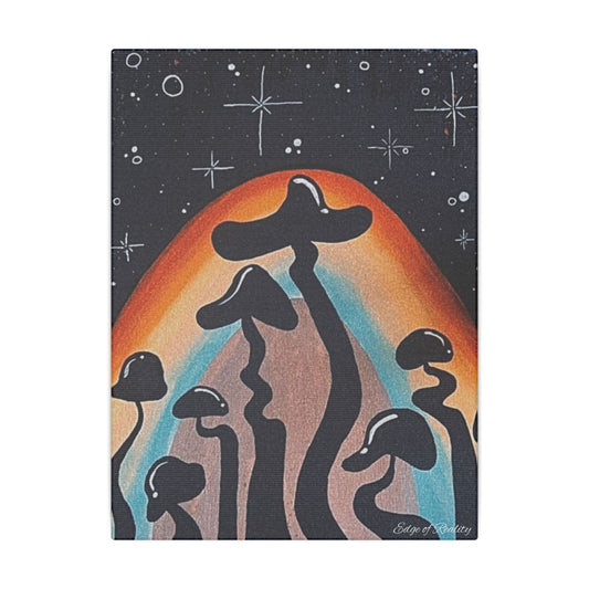 Psychedelic Mushroom Canvas Art - Eye-Catching Stretched Wall Decor