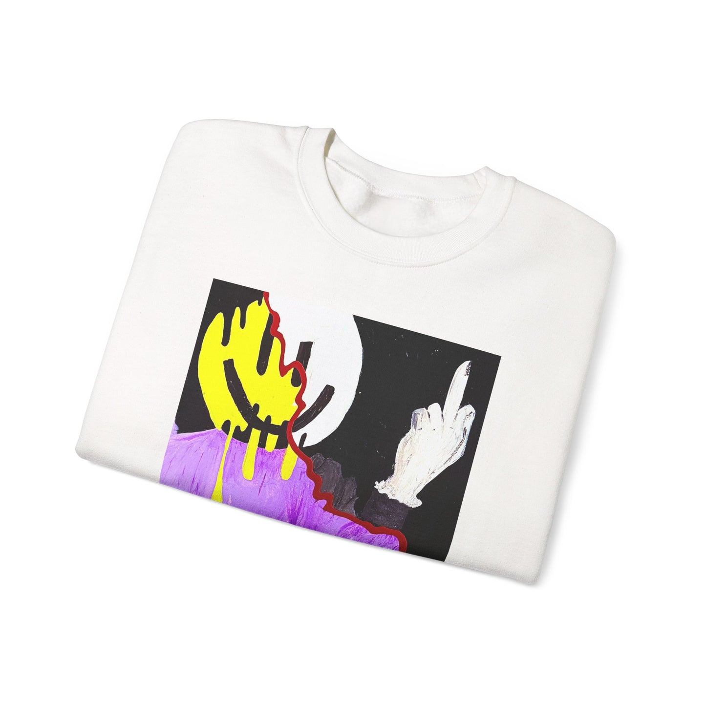 Colorful Artistic Crewneck Sweatshirt, Stylish Pullover, Unique Casual Wear, Trendy Gift Idea, Cozy Lounge Apparel