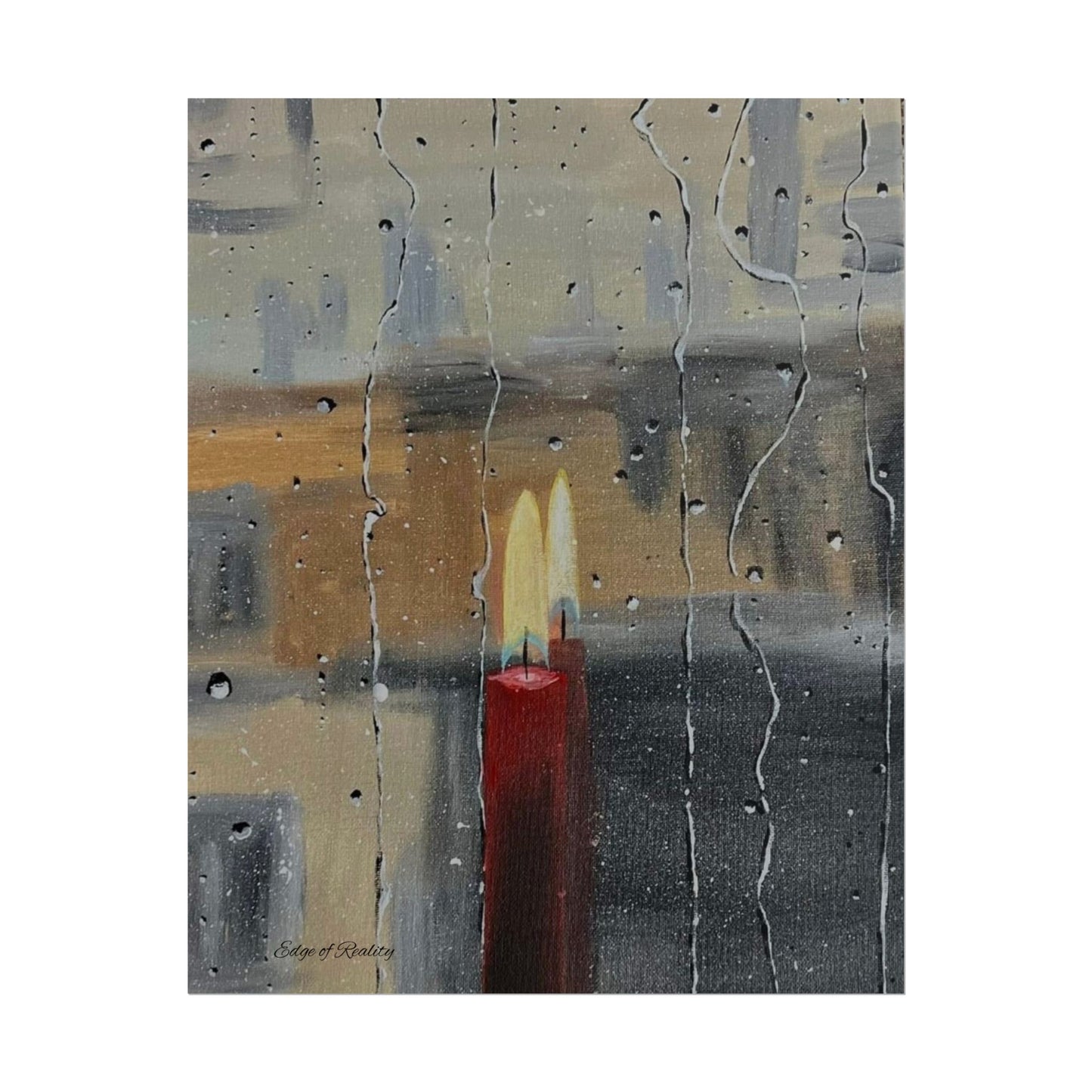 Candlelit Serenity Rolled Poster – Cozy Home Decor for Relaxation