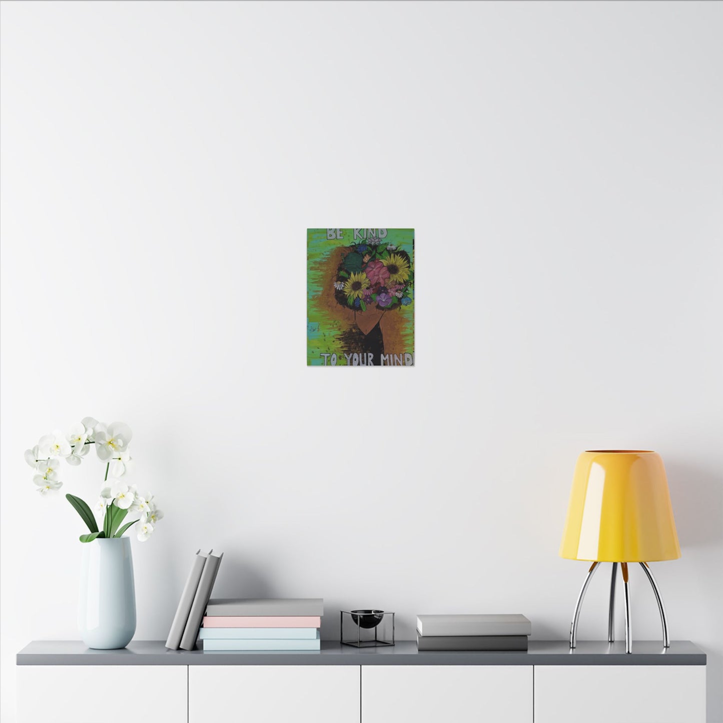 Be Kind to Your Mind Canvas Print, Positive Decor, Mental Health Gift, Home Office Artwork