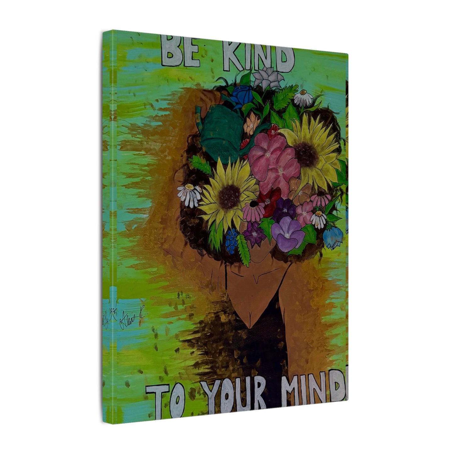 Be Kind to Your Mind Canvas Print, Positive Decor, Mental Health Gift, Home Office Artwork